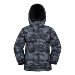 Mountain Warehouse Childrens/Kids Snow II Printed Water Resistant Padded Jacket - 5-6 Years, Camo Green