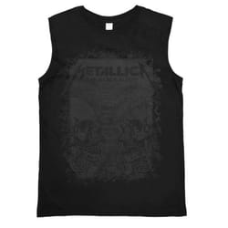 Amplified Mens Metallica The Black Album Sleeveless T-Shirt - L, Black