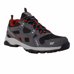 Regatta Mens Vendeavour Waterproof Walking Shoes - 6 UK, Granite/Rio Red
