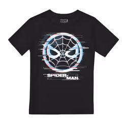 Spider-Man Childrens/Kids Glitch T-Shirt - 12-13 Years, Black