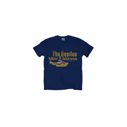The Beatles Unisex Adult Yellow Submarine Nothing Is Real T-Shirt - S, Navy Blue