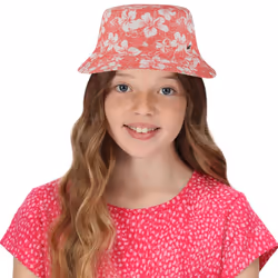 Regatta Childrens/Kids Crow Floral Canvas Bucket Hat - 7-10 Years, Shell Pink