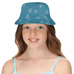 Regatta Childrens/Kids Crow Polka Dot Canvas Bucket Hat - 4-6 Years, Bristol Blue