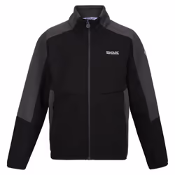 Regatta Childrens/Kids Highton II Fleece Jacket - 7-8 Years, Black/Seal Grey