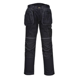 Portwest Unisex Adult Padded Work Trousers - 48R, Black