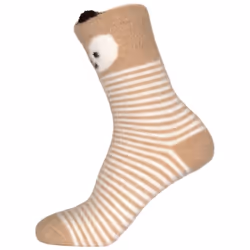 Trespass Childrens/Kids Cosy Animal Face Socks - 9 UK Child-12 UK Child, Beige