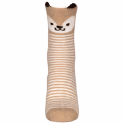 Trespass Childrens/Kids Cosy Animal Face Socks - 9 UK Child-12 UK Child, Beige