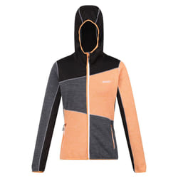 Regatta Womens/Ladies Walbury VI Marl Full Zip Fleece Jacket - 10 UK, Apricot Crush/Black
