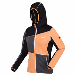 Regatta Womens/Ladies Walbury VI Marl Full Zip Fleece Jacket - 10 UK, Apricot Crush/Black