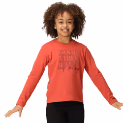 Regatta Childrens/Kids Wenbie III Good Vibes Club Long-Sleeved T-Shirt - 14 Years, Mineral Red