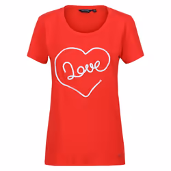 Regatta Womens/Ladies Filandra VII Love T-Shirt - 10 UK, Miami Red