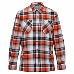 Regatta Mens Thamos Checked Long-Sleeved Shirt - XXL, Burnt Henna/Storm Grey