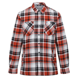Regatta Mens Thamos Checked Long-Sleeved Shirt - XXL, Burnt Henna/Storm Grey
