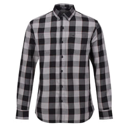 Regatta Mens Lance Checked Shirt - S, Dark Grey/Black