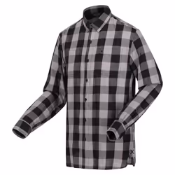 Regatta Mens Lance Checked Shirt - S, Dark Grey/Black