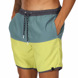 Regatta Mens Benicio Swim Shorts - S, Sea Pine/Green Algae