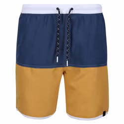 Regatta Mens Benicio Swim Shorts - L, Dark Denim/Gold Straw
