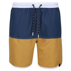 Regatta Mens Benicio Swim Shorts - L, Dark Denim/Gold Straw