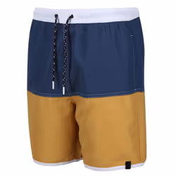 Regatta Mens Benicio Swim Shorts - L, Dark Denim/Gold Straw