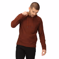 Regatta Mens Edley Marl Hoodie - S, Burnt Henna