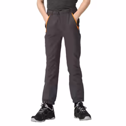 Regatta Childrens/Kids Tech Mountain Hiking Trousers - 5-6 Years, Seal Grey/Apricot Crush