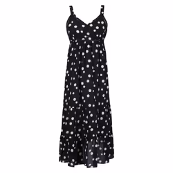 Regatta Womens/Ladies Gazania Polka Dot Lightweight Casual Dress - 14 UK, Black/White