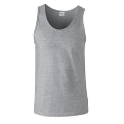 Gildan Mens Soft Tank Top - S, Sports Grey