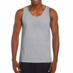 Gildan Mens Soft Tank Top - S, Sports Grey