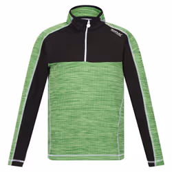 Regatta Childrens/Kids Hewley Recycled Half Zip Fleece Top - 11-12 Years, Jasmine Green/Black