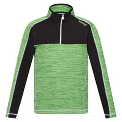 Regatta Childrens/Kids Hewley Recycled Half Zip Fleece Top - 11-12 Years, Jasmine Green/Black