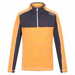 Regatta Childrens/Kids Hewley Recycled Half Zip Fleece Top - 14 Years, Apricot Crush/Seal Grey