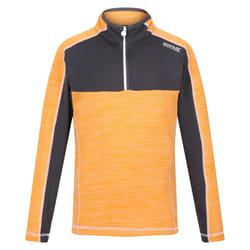 Regatta Childrens/Kids Hewley Recycled Half Zip Fleece Top - 14 Years, Apricot Crush/Seal Grey