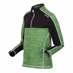 Regatta Childrens/Kids Hewley Recycled Half Zip Fleece Top - 7-8 Years, Jasmine Green/Black