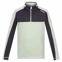 Regatta Childrens/Kids Hewley Recycled Half Zip Fleece Top - 9-10 Years, Quiet Green/Seal Grey
