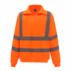 Yoko Mens Hi-Vis Quarter Zip Sweatshirt - XL, Orange