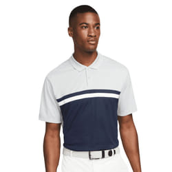 Nike Mens Victory Dri-FIT Golf Polo Shirt - M, Light Smoke Grey/Obsidian Blue