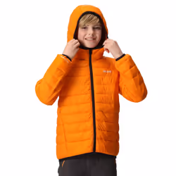 Regatta Childrens/Kids Marizion Hooded Padded Jacket - 11-12 Years, Orange Pepper/Burnt Copper