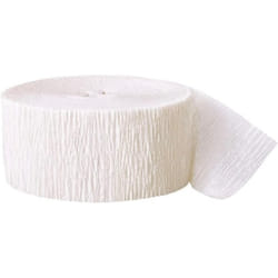 Amscan Crepe Paper Streamers - One Size, White