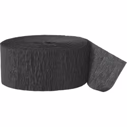 Amscan Crepe Paper Streamers - One Size, Black