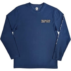 The Beatles Unisex Adult Abbey Road Cotton Long-Sleeved T-Shirt - S, Denim Blue