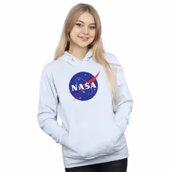 NASA Womens/Ladies Insignia Logo Hoodie - M, Heather Grey
