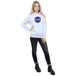 NASA Womens/Ladies Insignia Logo Hoodie - M, Heather Grey
