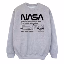 NASA Boys Space Shuttle Sweatshirt - 12-13 Years, Sports Grey
