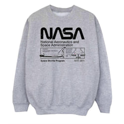 NASA Boys Space Shuttle Sweatshirt - 12-13 Years, Sports Grey