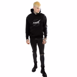 NASA Mens Insignia Logo Hoodie - S, Black