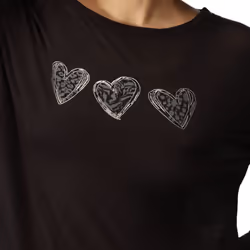 Regatta Womens/Ladies Carlene Hearts Long-Sleeved T-Shirt - 14 UK, Black