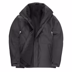 B&C Mens Corporate 3 in 1 Jacket - XL, Dark Grey