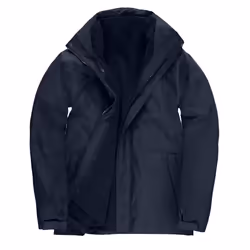 B&C Mens Corporate 3 in 1 Jacket - XS, Navy Blue