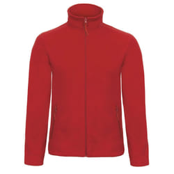 B&C Mens ID.501 Fleece Jacket - XS, Red