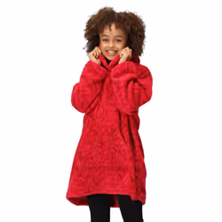 Regatta Childrens/Kids Cosy Zebra Print Poncho - 3-5 Years, Pink Potion